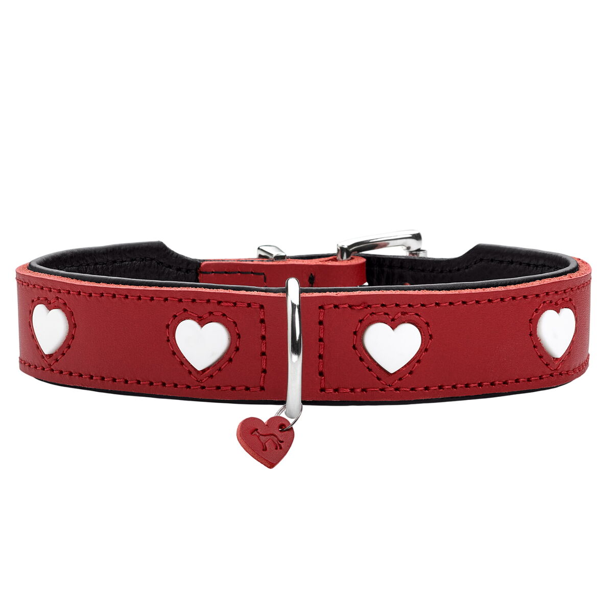 Hundhalsband Hunter Love S/M 35-40 cm Rojo/Blanco