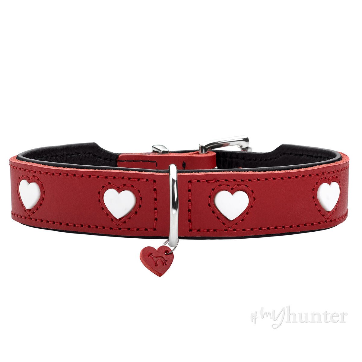 Hundhalsband Hunter Love M 41-49 cm Röd - Hunter | Valpoteket