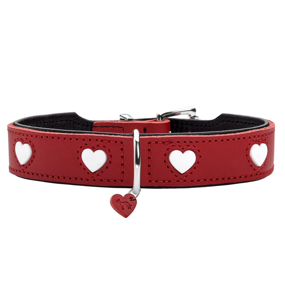 Hundhalsband Hunter Love M 41-49 cm Röd - Hunter | Valpoteket