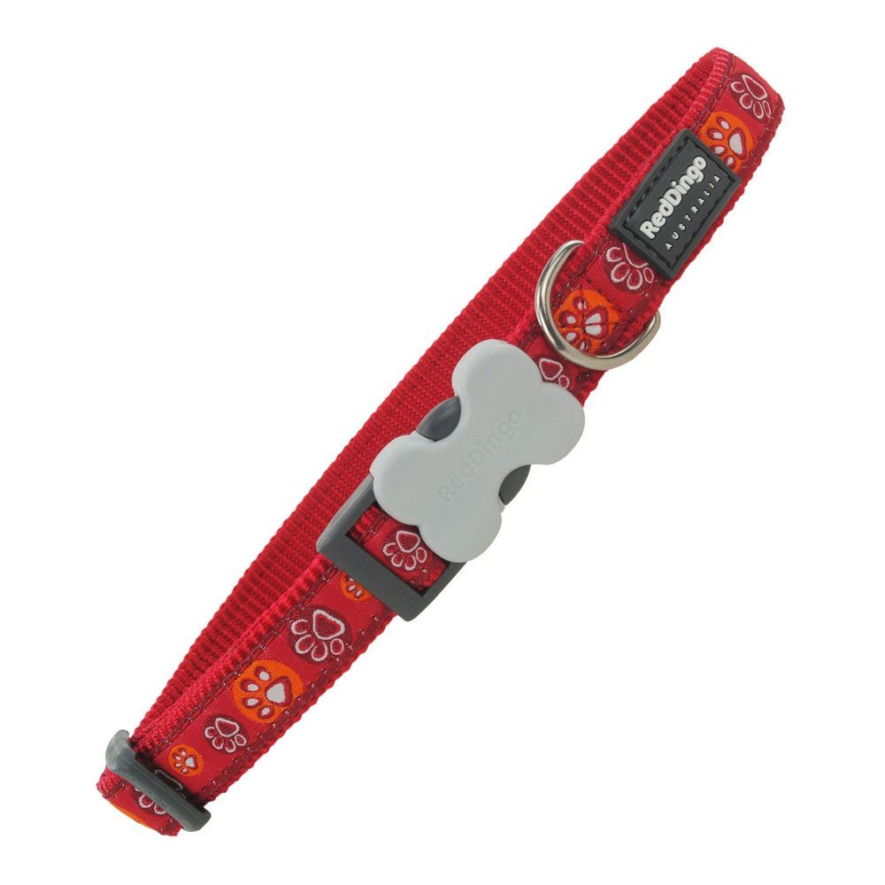 Hundhalsband Red Dingo Djurens fotspår (20-32 cm) (1,2 x 20-32 cm)