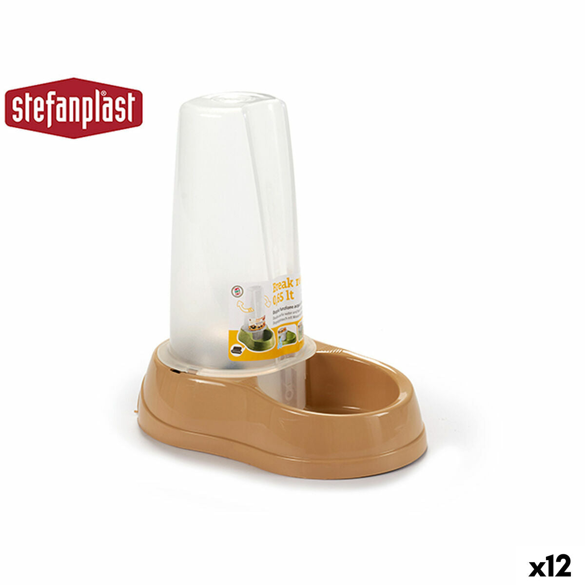 Matskål för husdjur Stefanplast 04093 Beige Plast 650 ml 12 x 19,5 x 19 cm (12 antal)