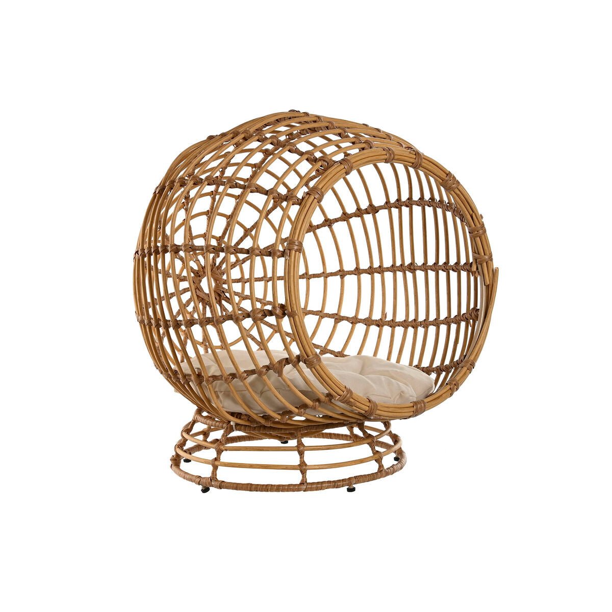 Säng för husdjur Home ESPRIT Vit Naturell syntetisk rattan 60 x 58 x 58 cm - Home ESPRIT | Valpoteket