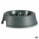Slow Eat Food Bowl for Pets Anthracite Gray Plastic (27 x 7.5 x 27 cm) (12 Quantity)