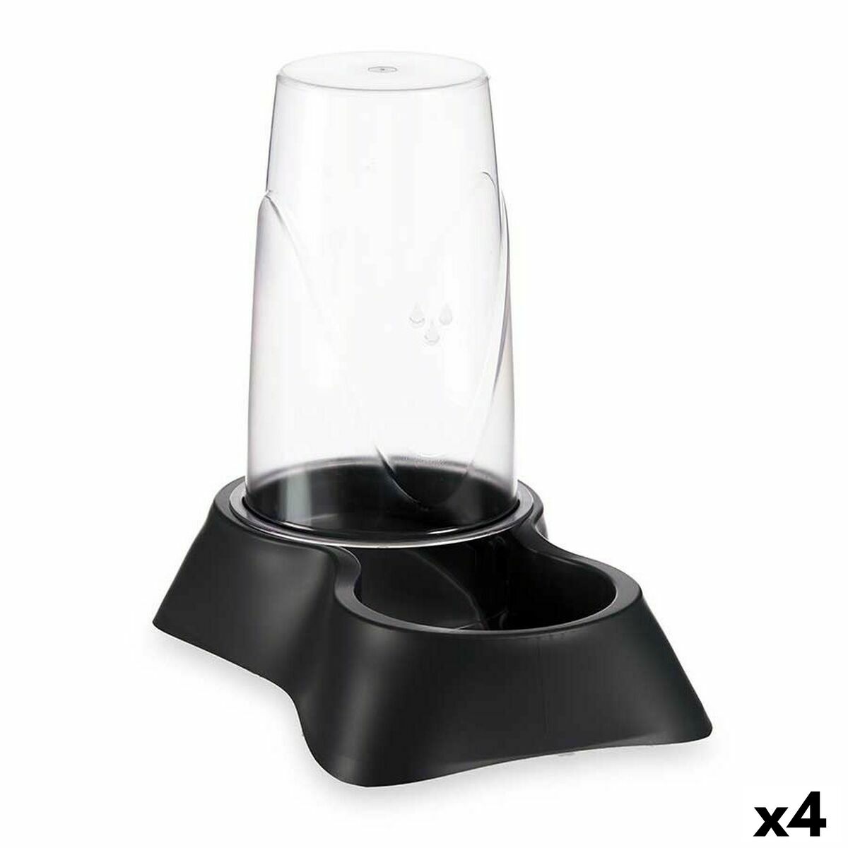 Food bowl for pets Automatic/device Black polypropylene 3.5 L 21.5 x 32.5 x 32.5 cm (4 quantities)