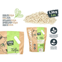 Cat litter 1.5 Kg Soya White (8 quantity)
