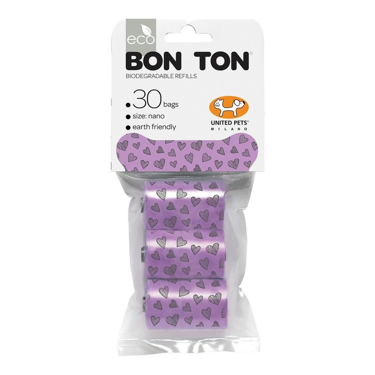 Bajspåse hund United Pets Bon Ton Nano Hund Purpur (3 x 10 uds) - United Pets | Valpoteket