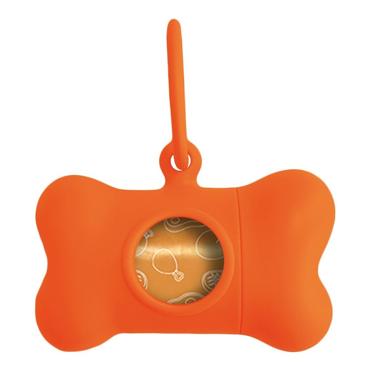 Hållare för bajspåsar United Pets Bon Ton Neon Hund Orange (8 x 4,2 x 5 cm) - United Pets | Valpoteket