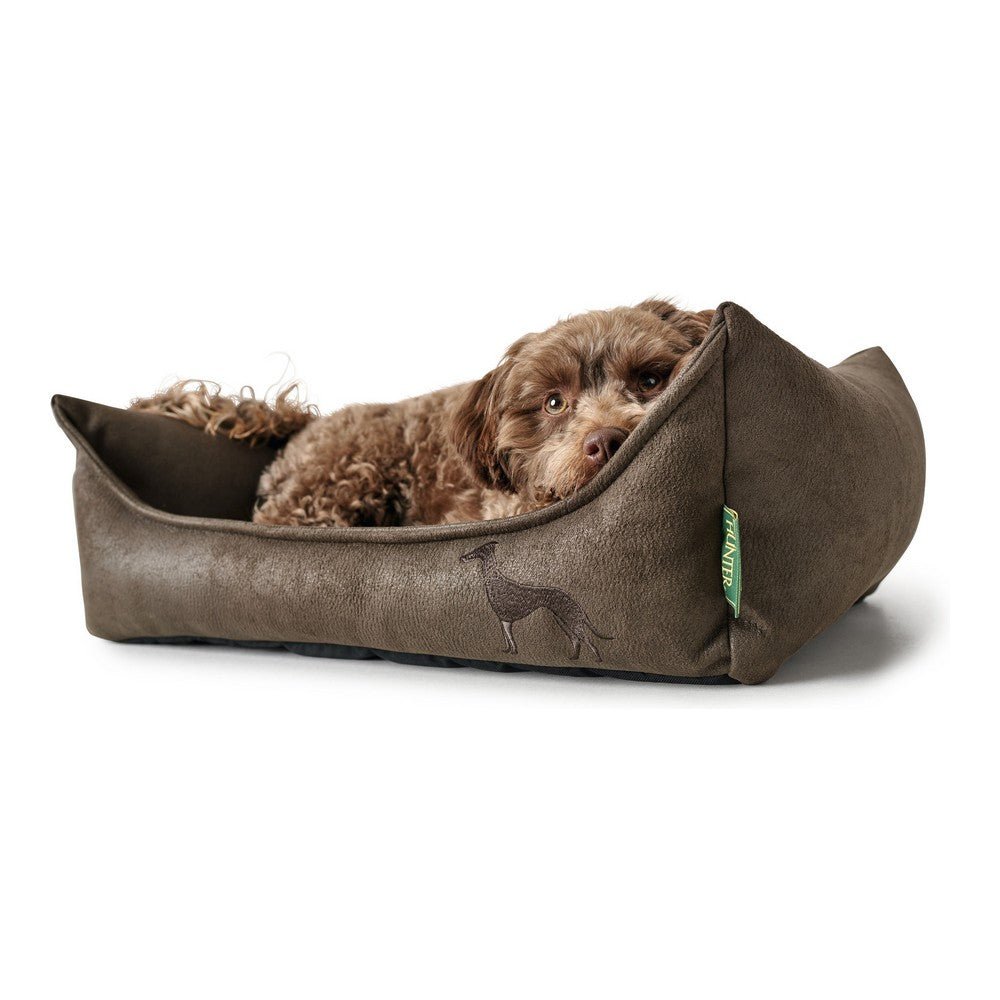 Dog bed Hunter Bologna Synthetic leather Brown (90 x 70 cm)