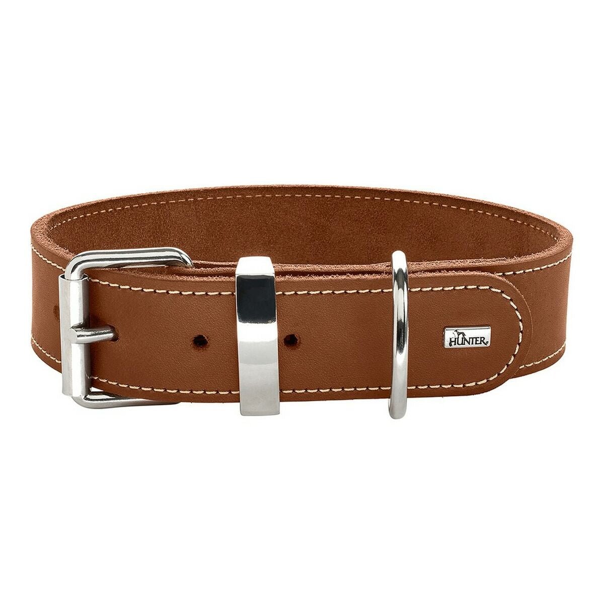 Dog collar Aalborg | Soft charcoal leather | Brown, XXS