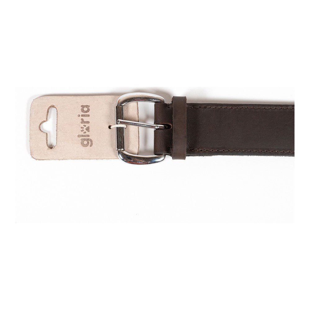 Dog collar leather Gloria brown (75 x 4 cm)