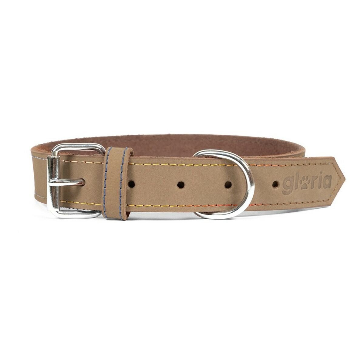 Hundhalsband läder Gloria Oasis Beige (1,2 x 35 cm)