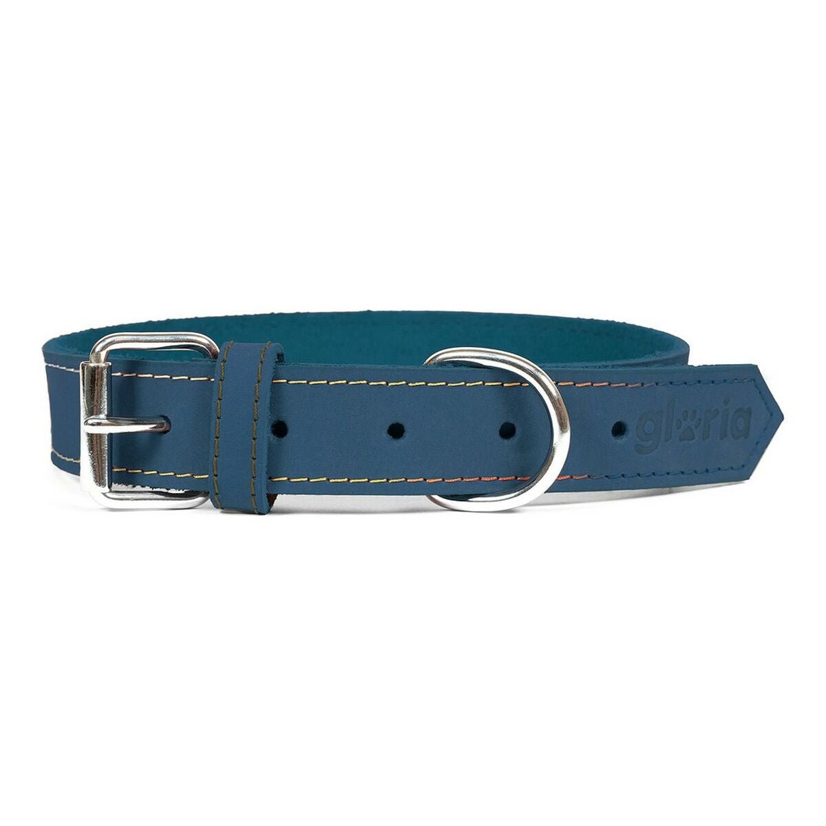 Dog collar leather Gloria Oasis Blue (60 x 3 cm)