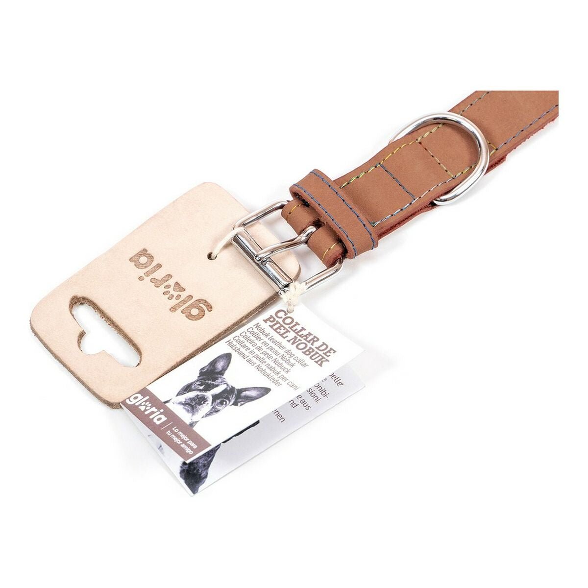 Dog collar leather Gloria Oasis Brown (70 x 3 cm)