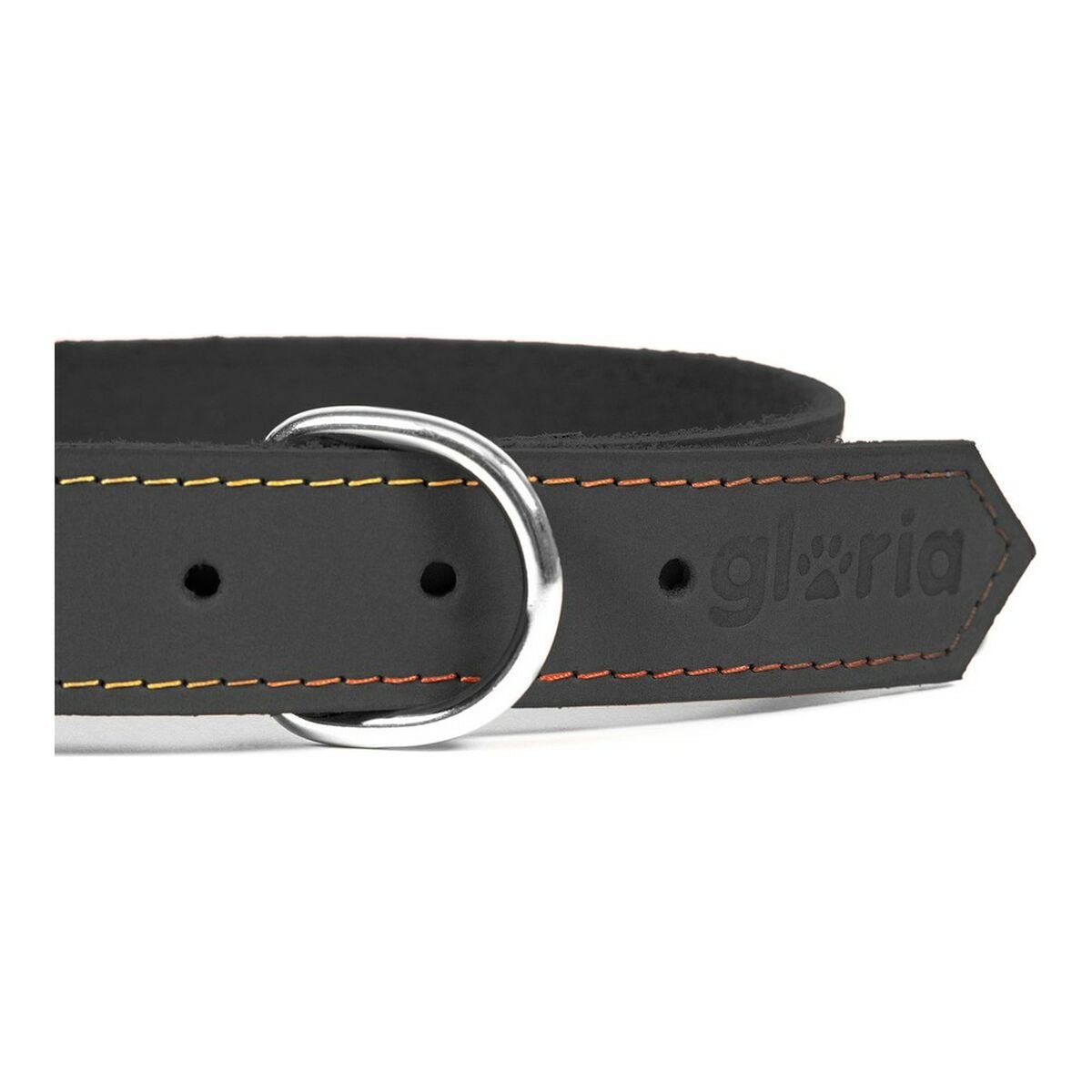 Dog collar leather Gloria Oasis Black (70 x 3 cm)