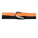 Hundhalsband läder vadderad Gloria orange (30 x 1,5 cm) - Gloria | Valpoteket