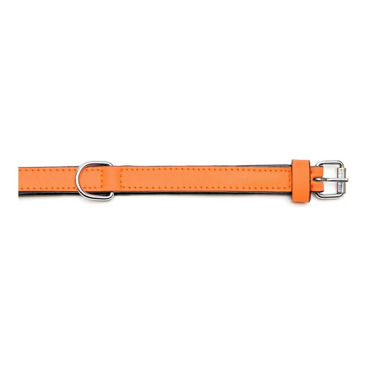 Hundhalsband läder vadderad Gloria orange (30 x 1,5 cm) - Gloria | Valpoteket