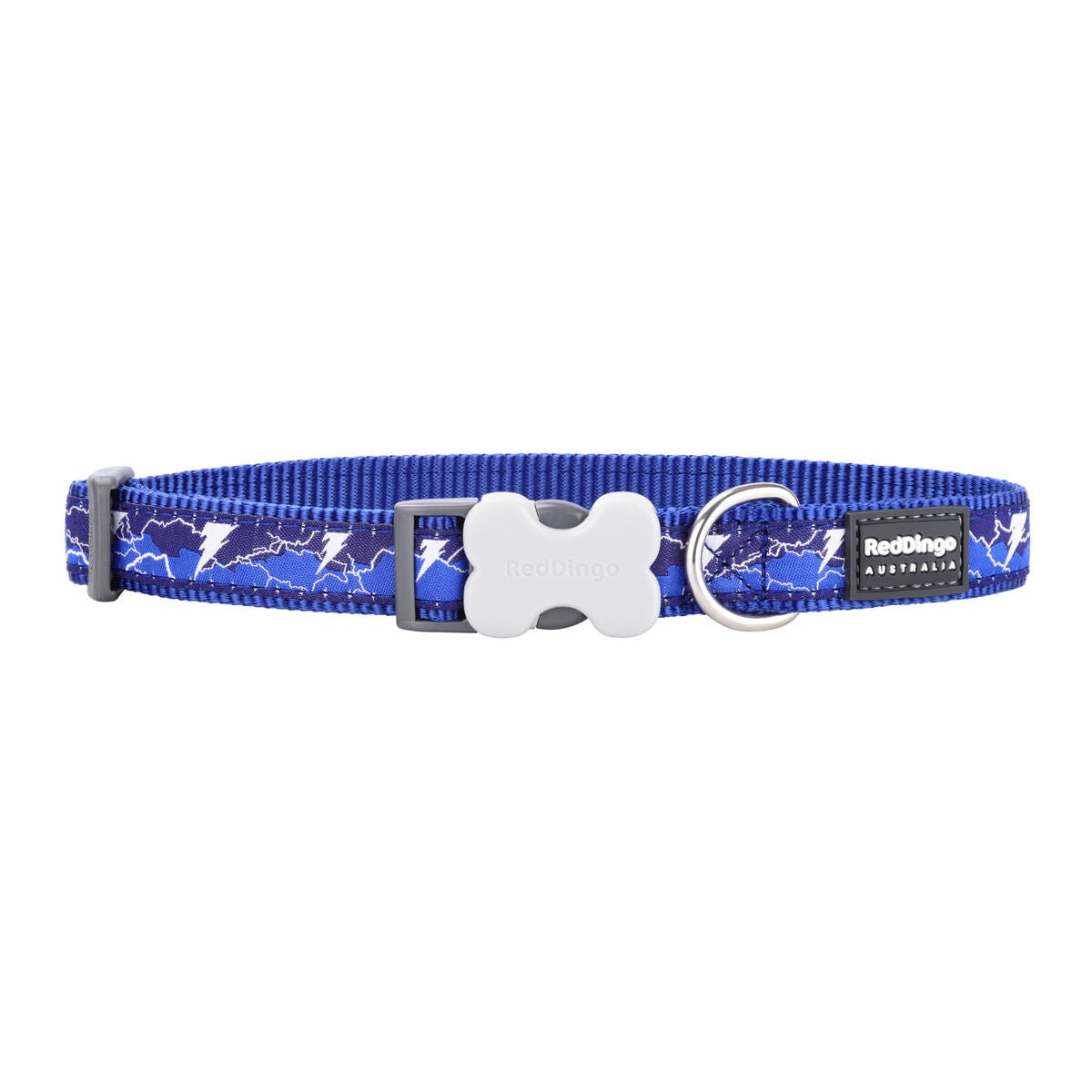 Dog collar Red Dingo Lightning 20-32 cm Navy blue