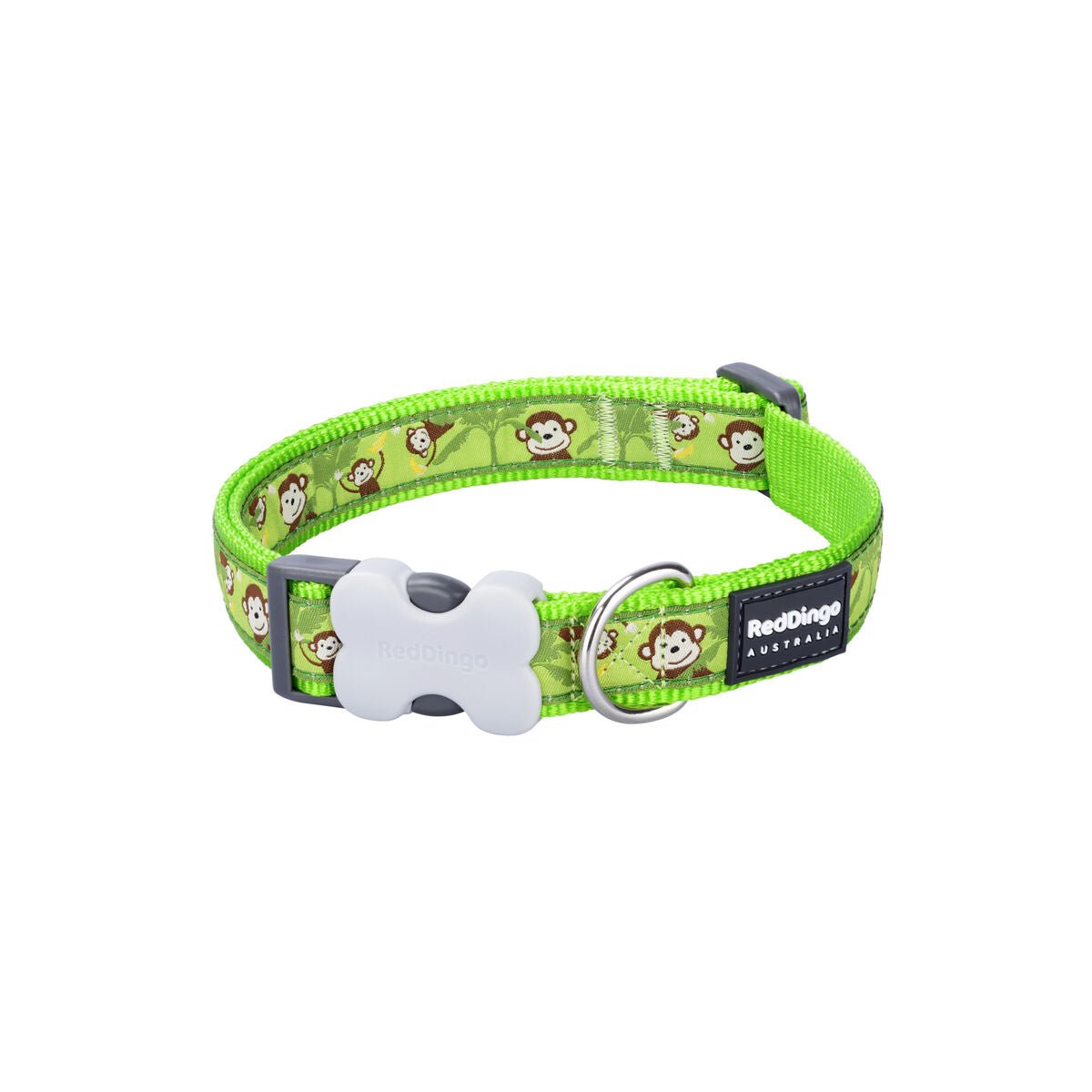 Hundhalsband Red Dingo STYLE MONKEY LIME GREEN 31-47 cm - Red Dingo | Valpoteket