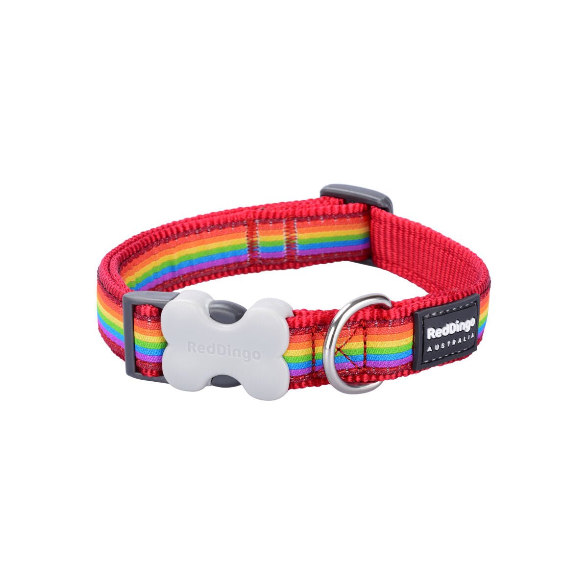 Hundhalsband Red Dingo STYLE RAINBOW 15 mm x 24-36 cm - Red Dingo | Valpoteket