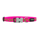 Hundhalsband Red Dingo STYLE STARS LIME ON HOT PINK 41-63 cm - Red Dingo | Valpoteket