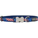 Hundhalsband Red Dingo STYLE US FLAG 31-47 cm - Red Dingo | Valpoteket