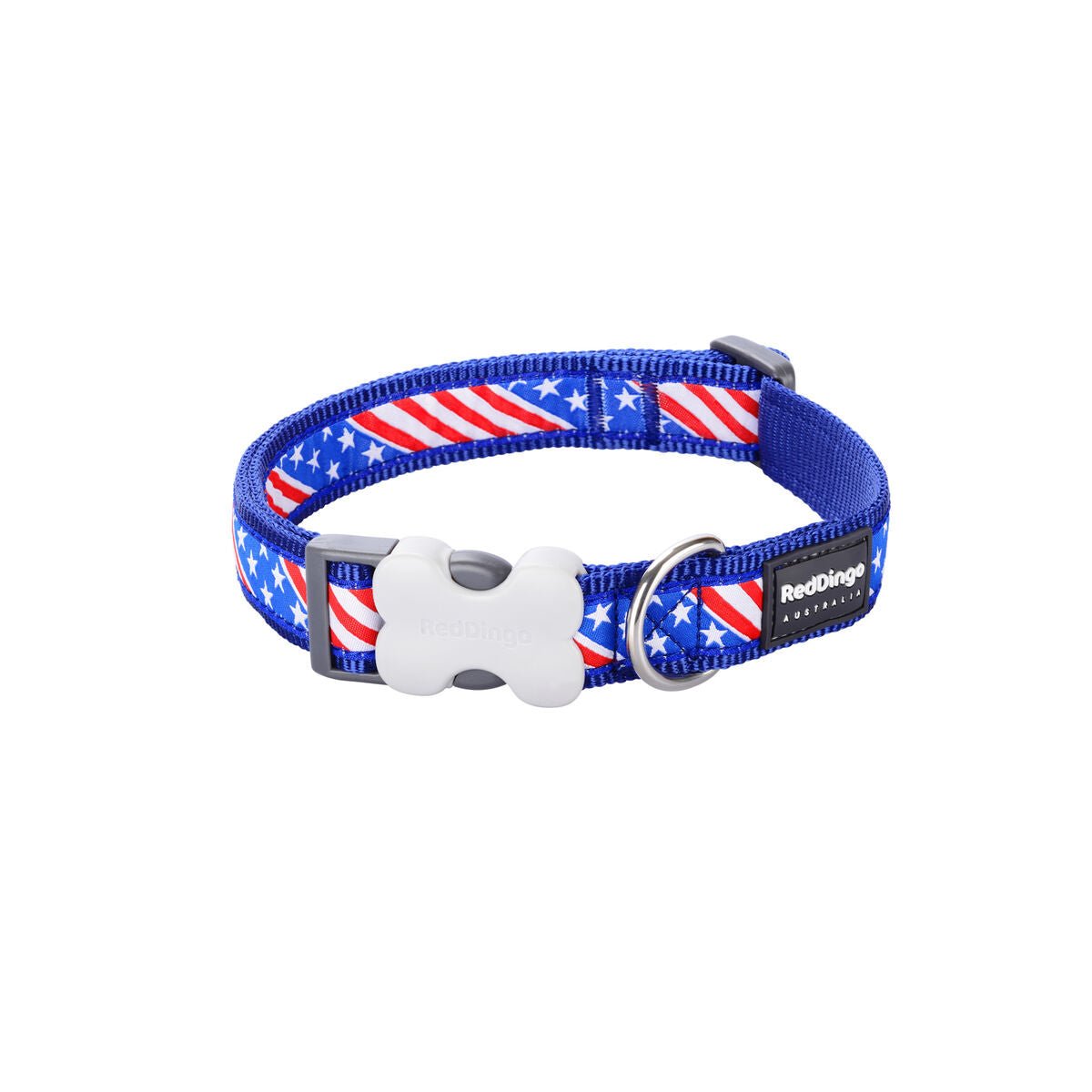 Hundhalsband Red Dingo STYLE US FLAG 31-47 cm - Red Dingo | Valpoteket