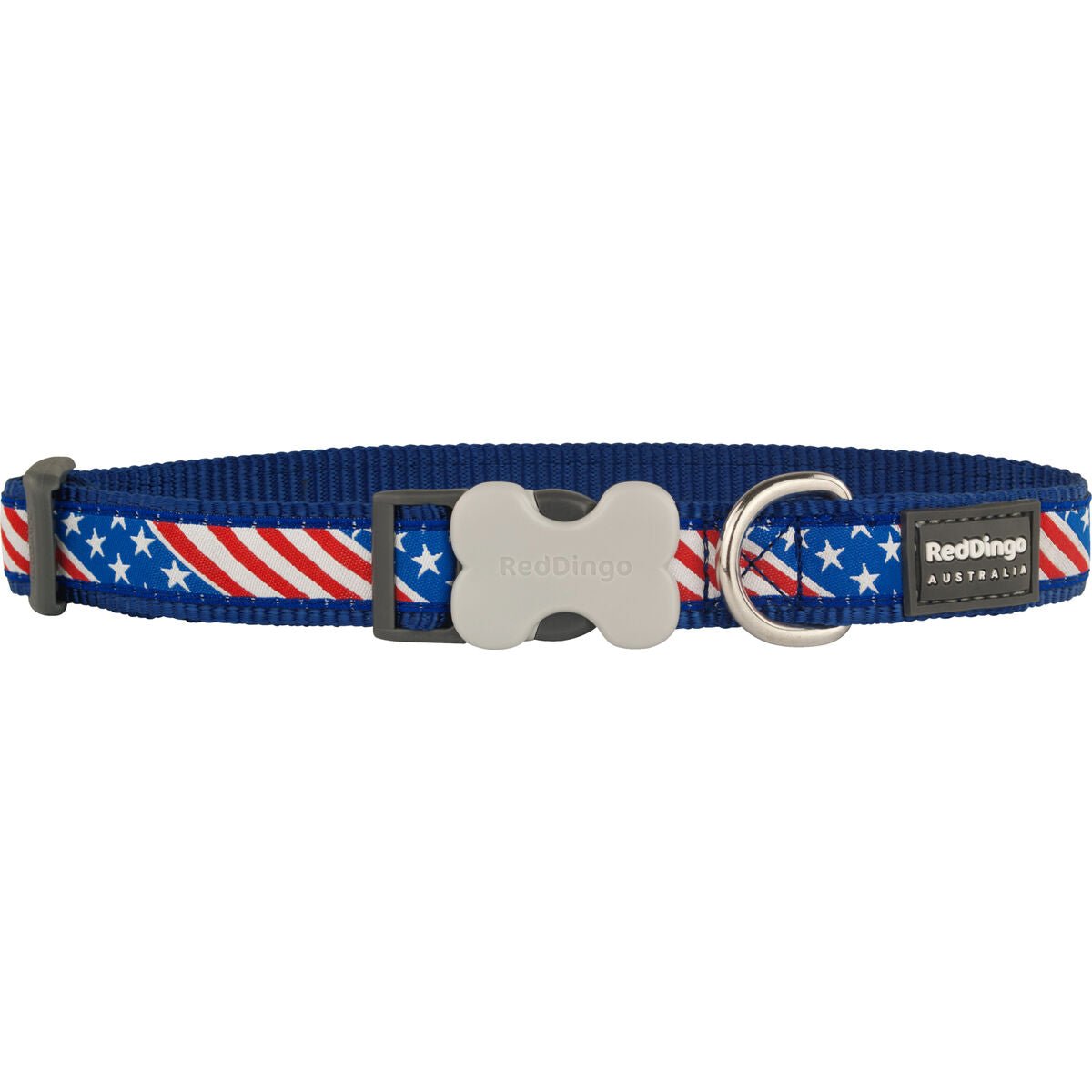 Hundhalsband Red Dingo STYLE US FLAG 41-63 cm - Red Dingo | Valpoteket