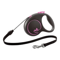 Hundkoppel Flexi BLACK DESIGN 5 m Rosa XS-storlek - Flexi | Valpoteket