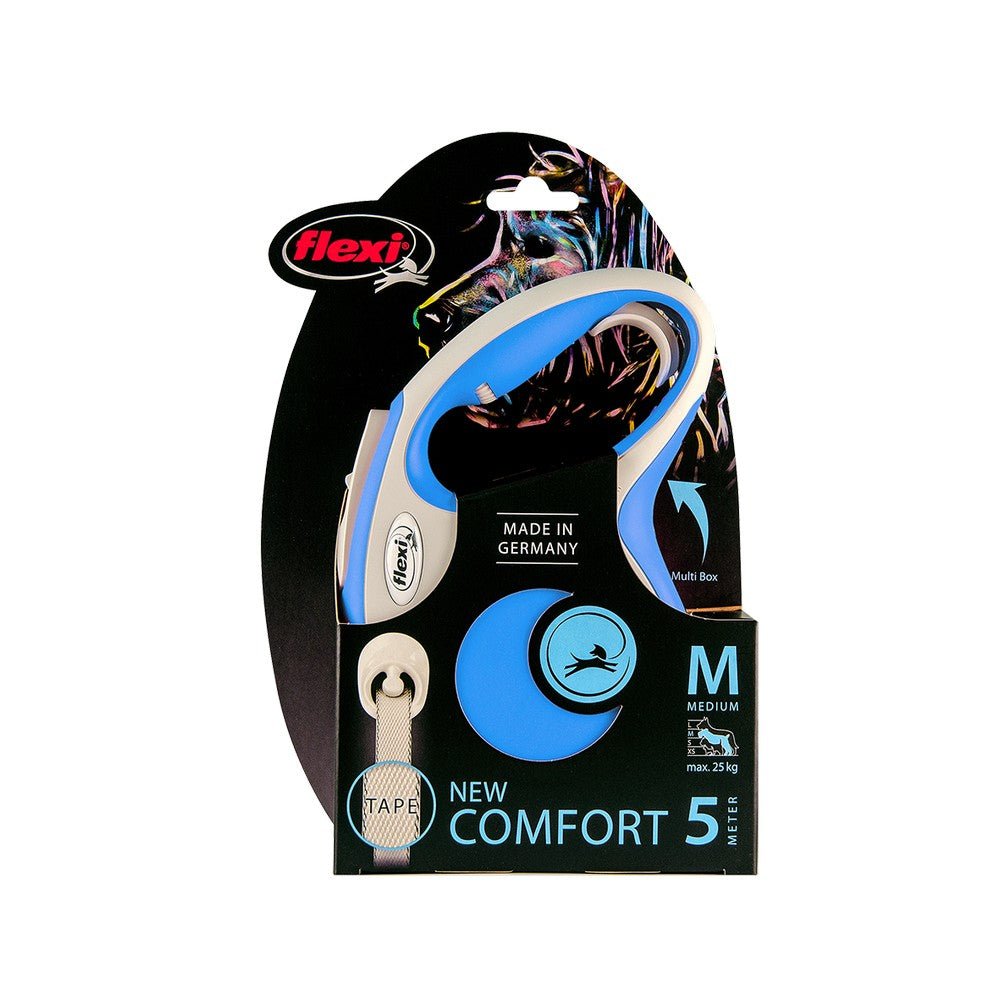 Hundkoppel Flexi New Comfort Blå Storlek L (5 m) - Flexi | Valpoteket