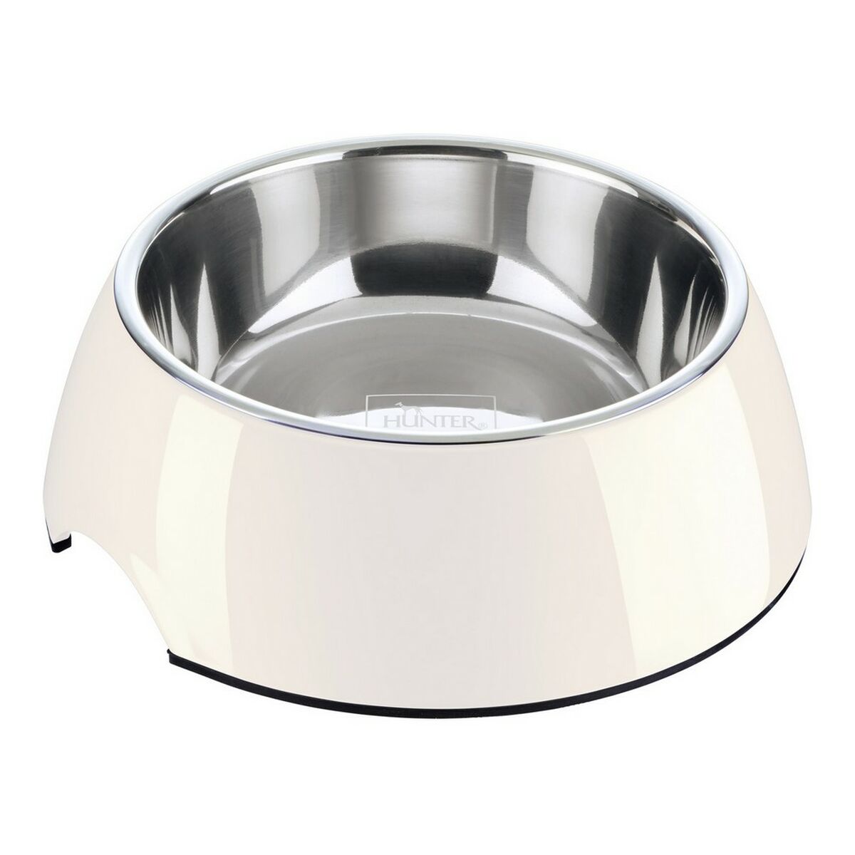 Dog bowl Hunter stainless steel white (14.5 x 14.5 x 7 cm)