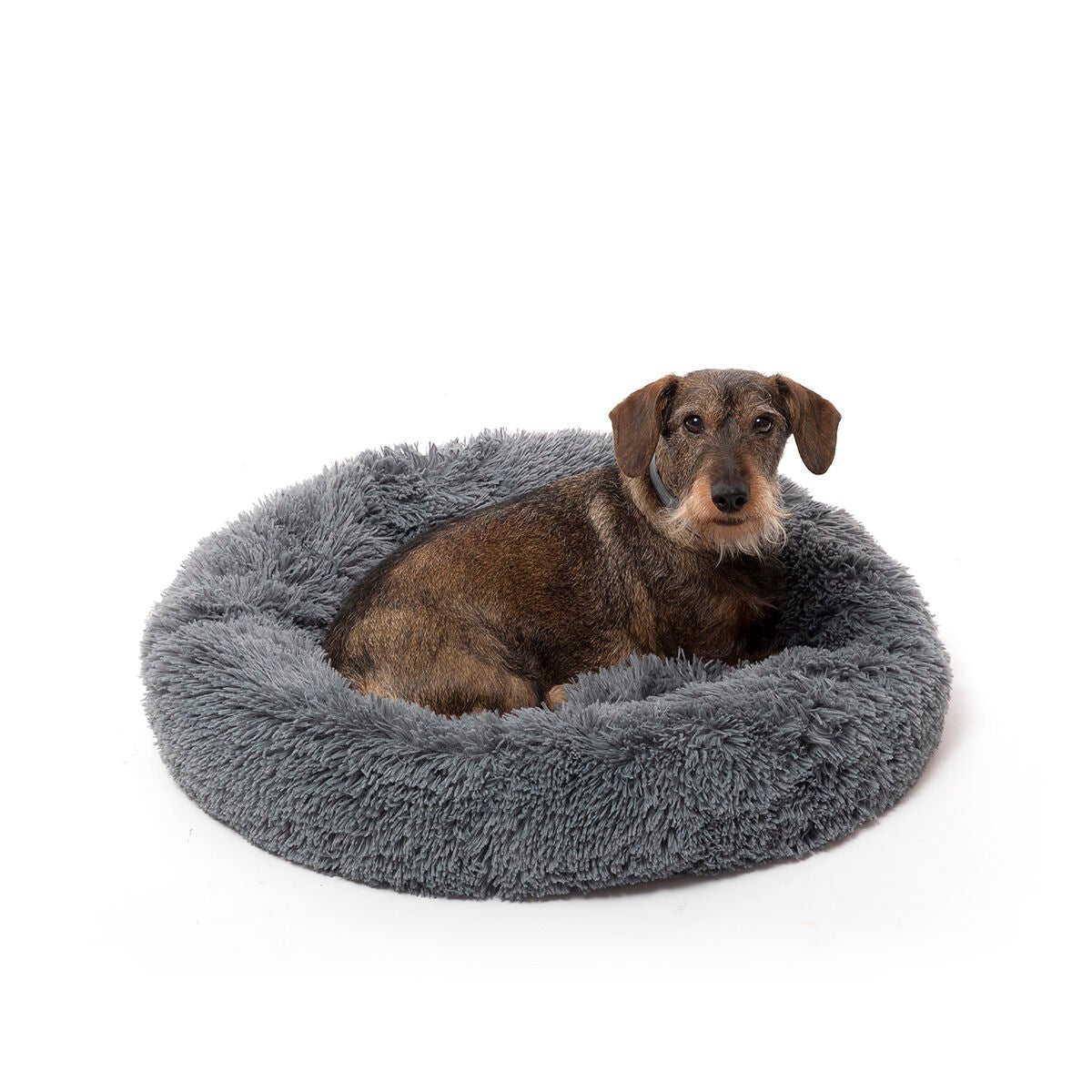 Soothing dog bed | Anti-stress | Grey, Ø 40 cm