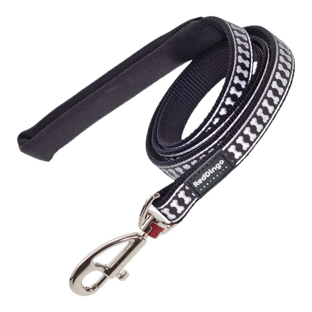 Reflective dog leash Red Dingo Black (2 x 120 cm)