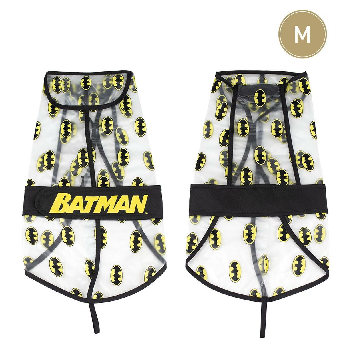 Regnrock för hundar Batman Transparent Svart M - Batman | Valpoteket