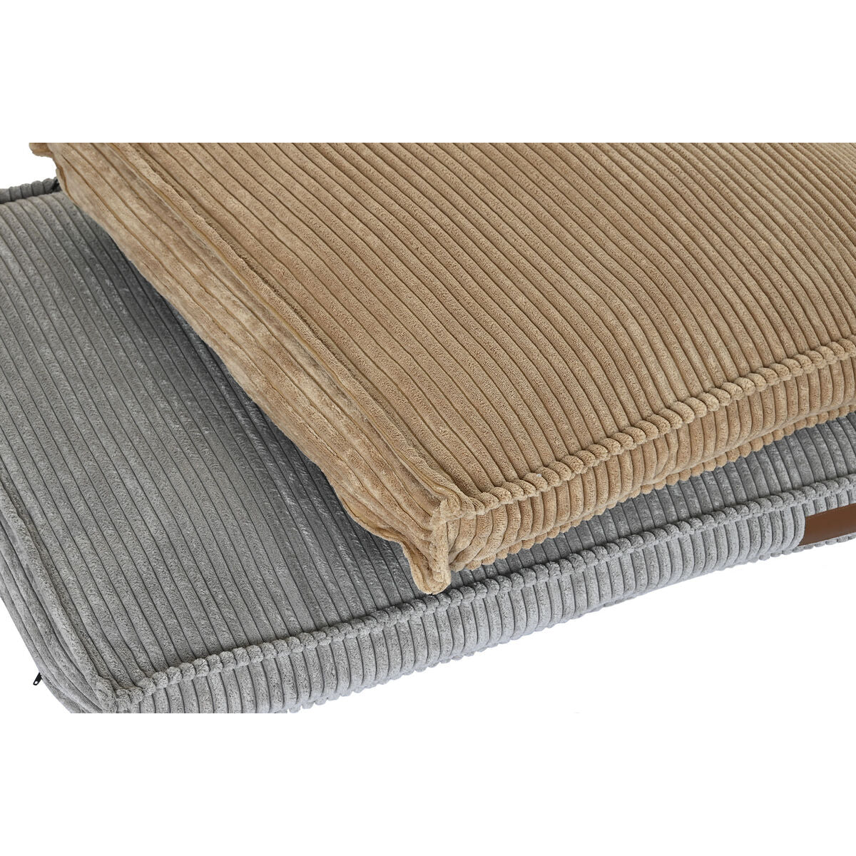 Bed for pets DKD Home Decor 70 x 57 x 10 cm Gray Camel 2 quantity