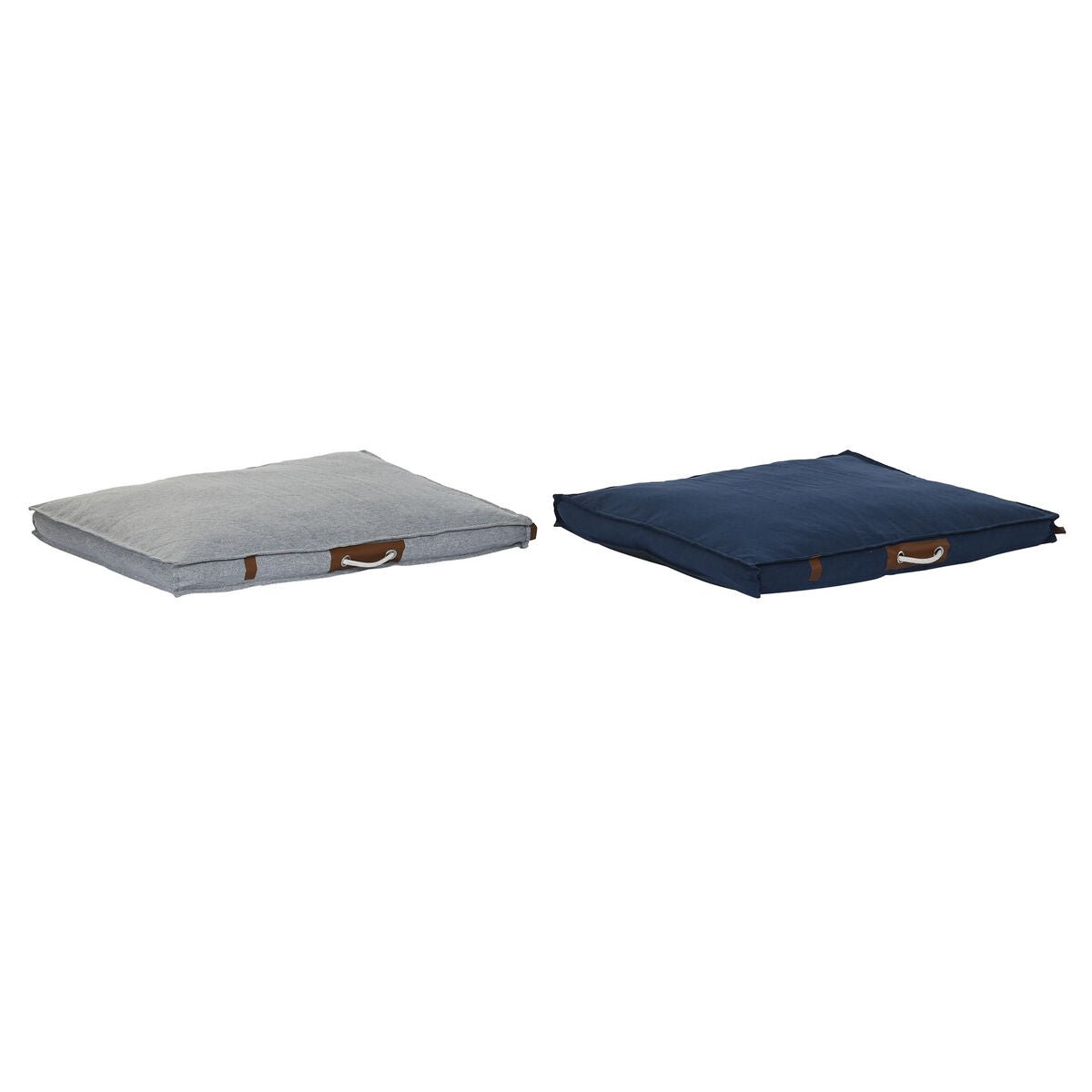 Bed for pets DKD Home Decor 88 x 68 x 10 cm Navy Blue Light Gray 2 quantity