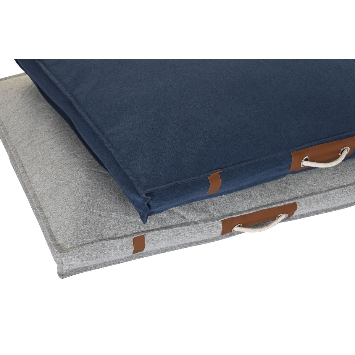 Bed for pets DKD Home Decor 88 x 68 x 10 cm Navy Blue Light Gray 2 quantity