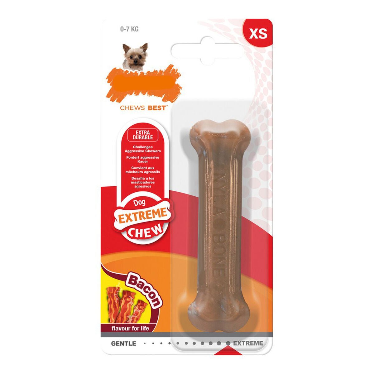 Tuggleksak för hundar Nylabone Dura Chew Bacon Nylon XS-storlek - Nylabone | Valpoteket