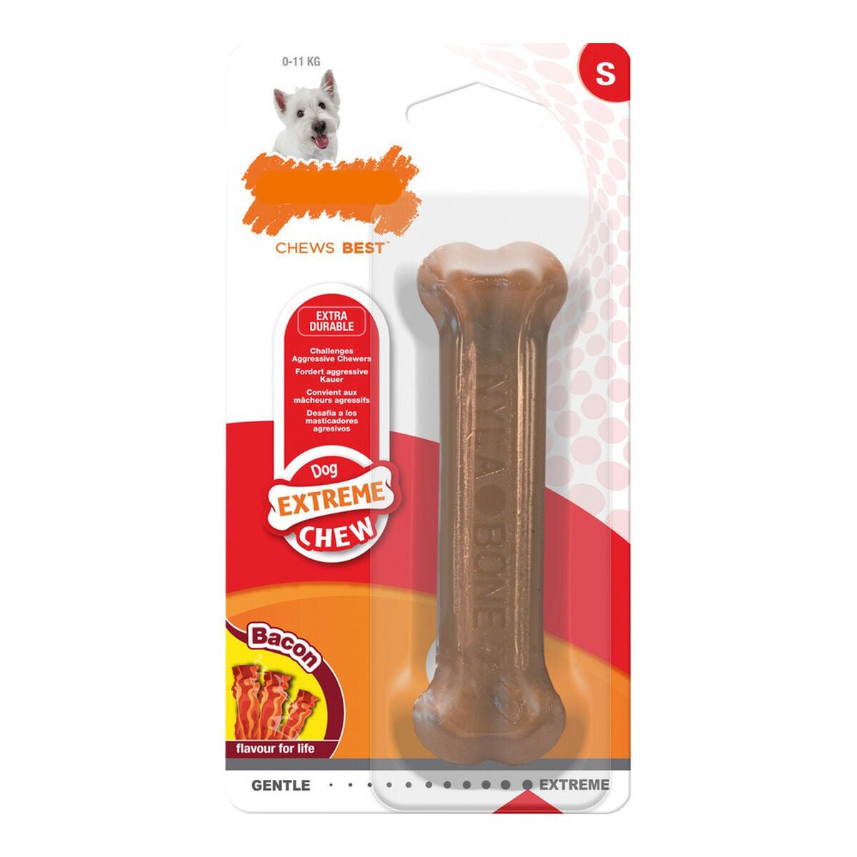 Dog Chew Toy Nylabone Dura Chew Bacon Size S Nylon