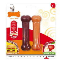 Tuggleksak för hundar Nylabone Extreme Chew Twin Äpple Ost Hamburgare Storlek S Nylon (2 pcs) - Nylabone | Valpoteket