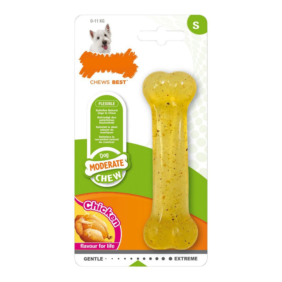 Chew toy for dogs Nylabone Moderate Chew Size S Chicken Thermoplastic