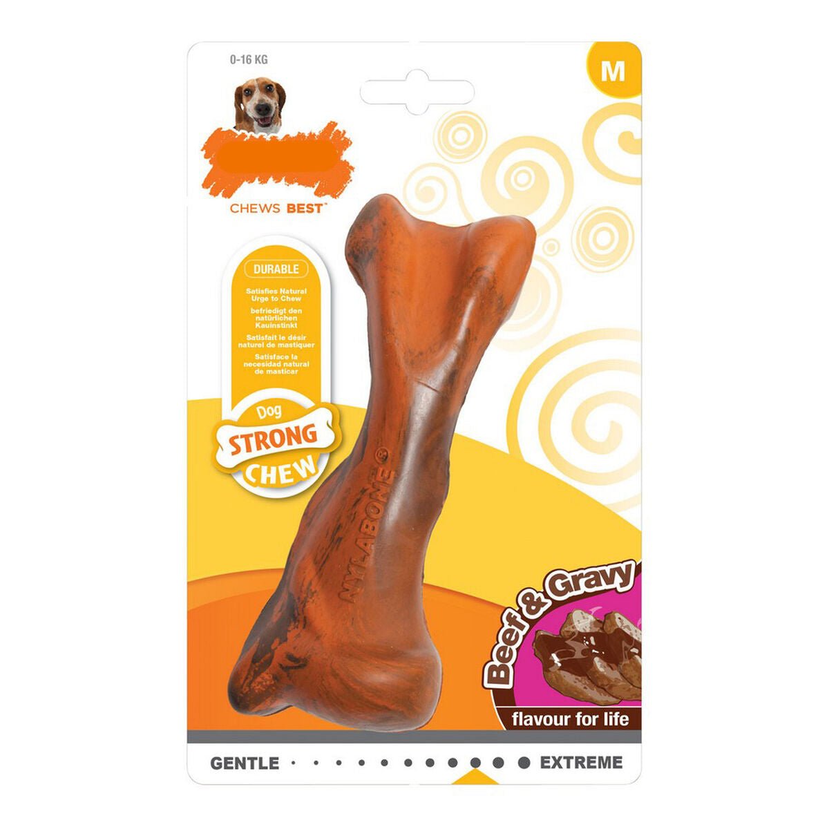 Chew toy for dogs Nylabone Strong Chew Sauce Meat Rubber Size M