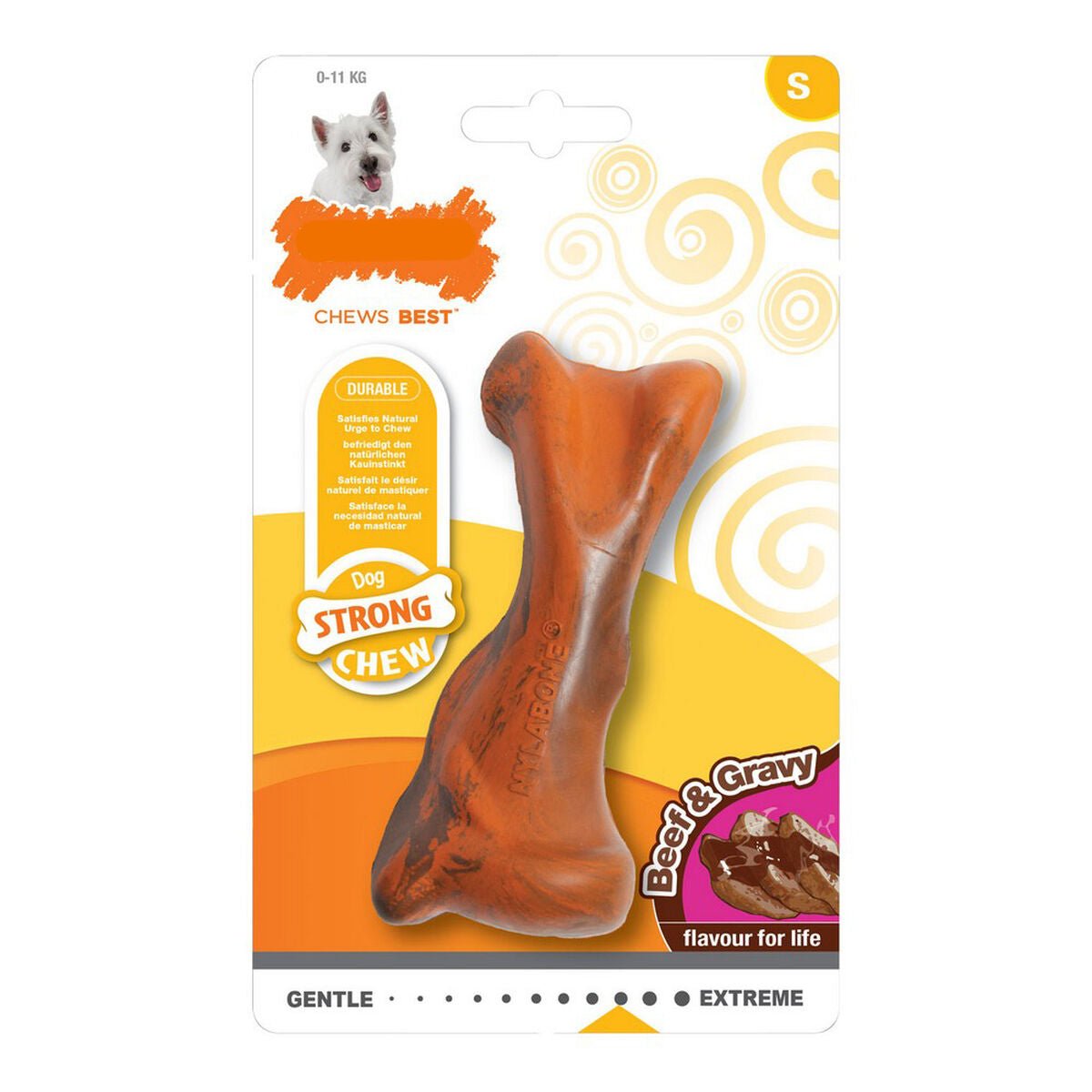 Chew toy for dogs Nylabone Strong Chew Sauce Meat Rubber Size S